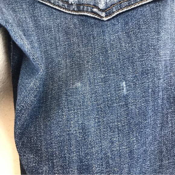 Agolde Sophie Crop Distressed Starwood Raw Hem Torn Knee Made in USA Jeans 29 - Picture 13 of 15